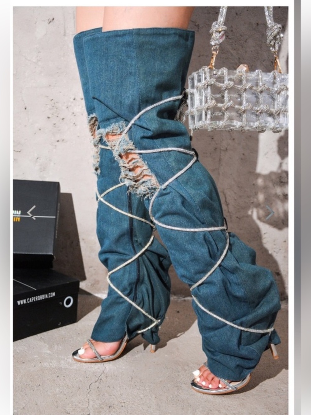 CAPE ROBBIN NOBU BLUE BOOTIES